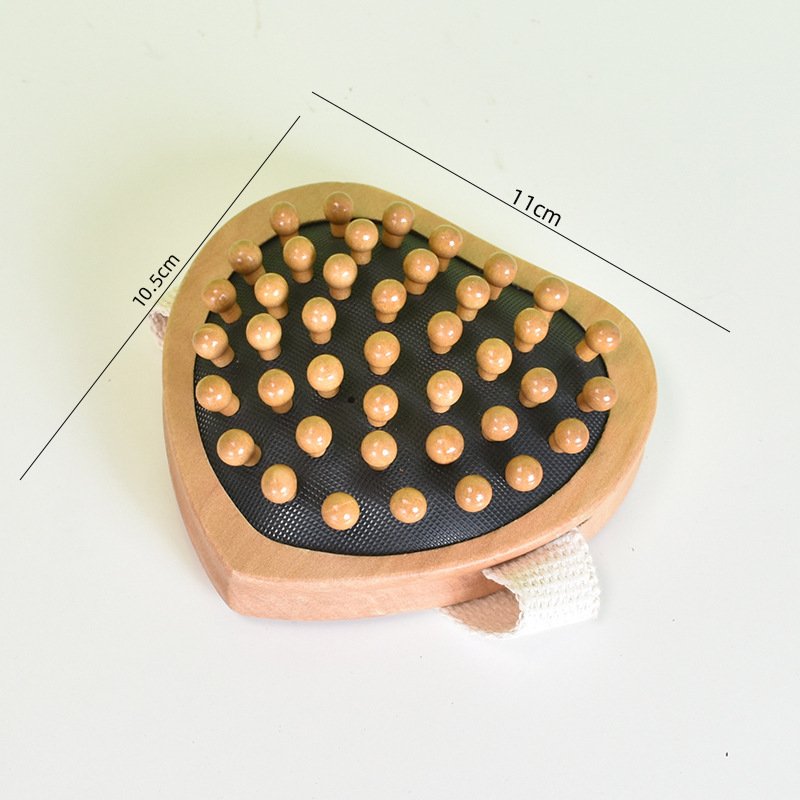 Massage brush meridian brush head massager wooden meridian comb air cushion air bag massage whole body