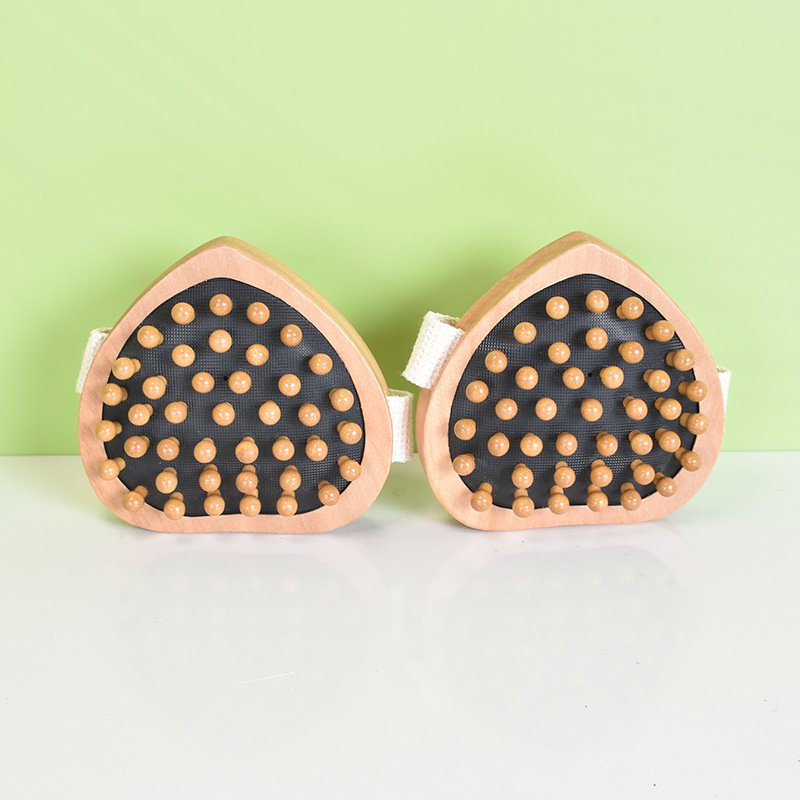 Massage brush meridian brush head massager wooden meridian comb air cushion air bag massage whole body