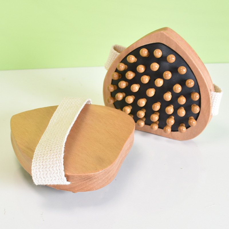Massage brush meridian brush head massager wooden meridian comb air cushion air bag massage whole body