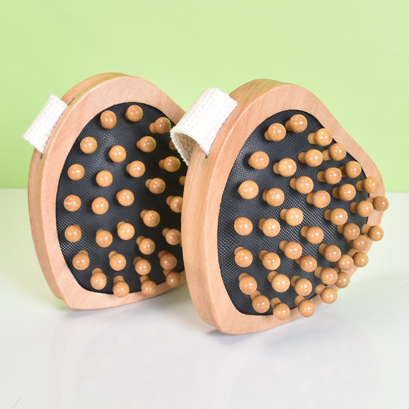 Massage brush meridian brush head massager wooden meridian comb air cushion air bag massage whole body