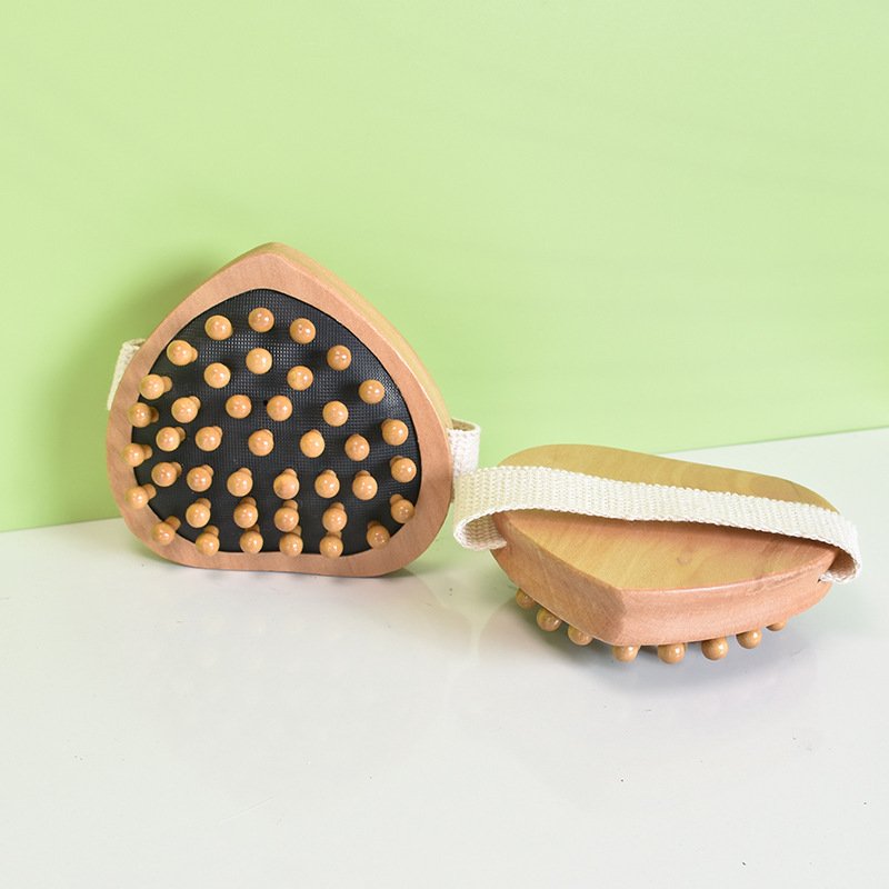 Massage brush meridian brush head massager wooden meridian comb air cushion air bag massage whole body