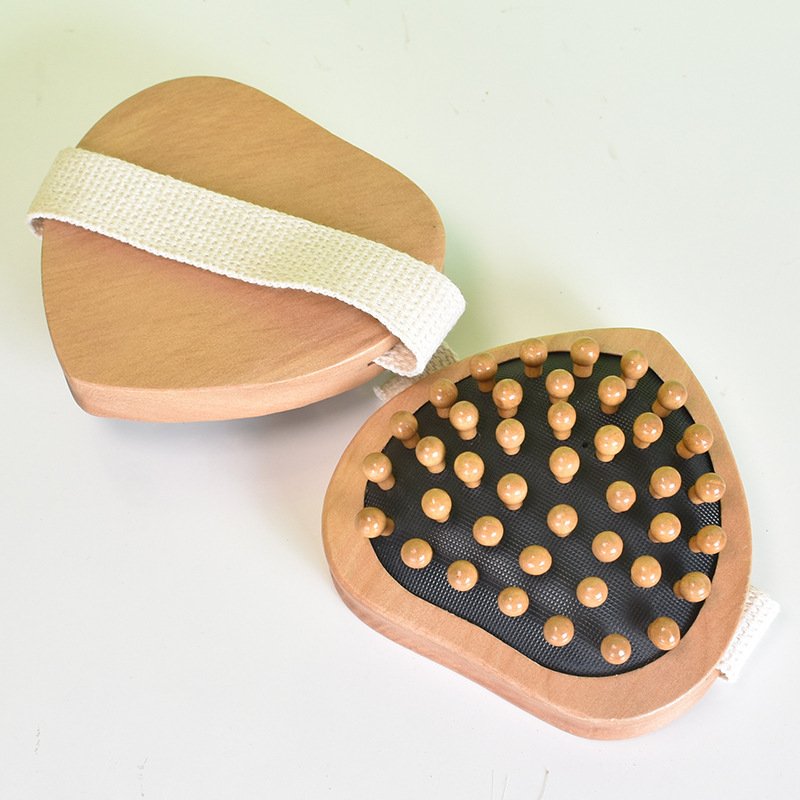 Massage brush meridian brush head massager wooden meridian comb air cushion air bag massage whole body