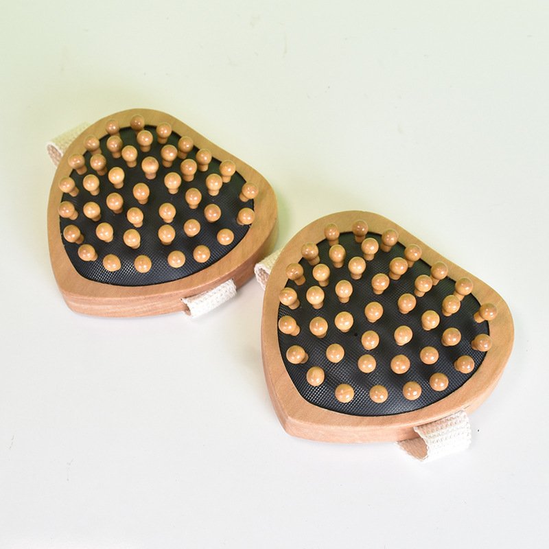 Massage brush meridian brush head massager wooden meridian comb air cushion air bag massage whole body