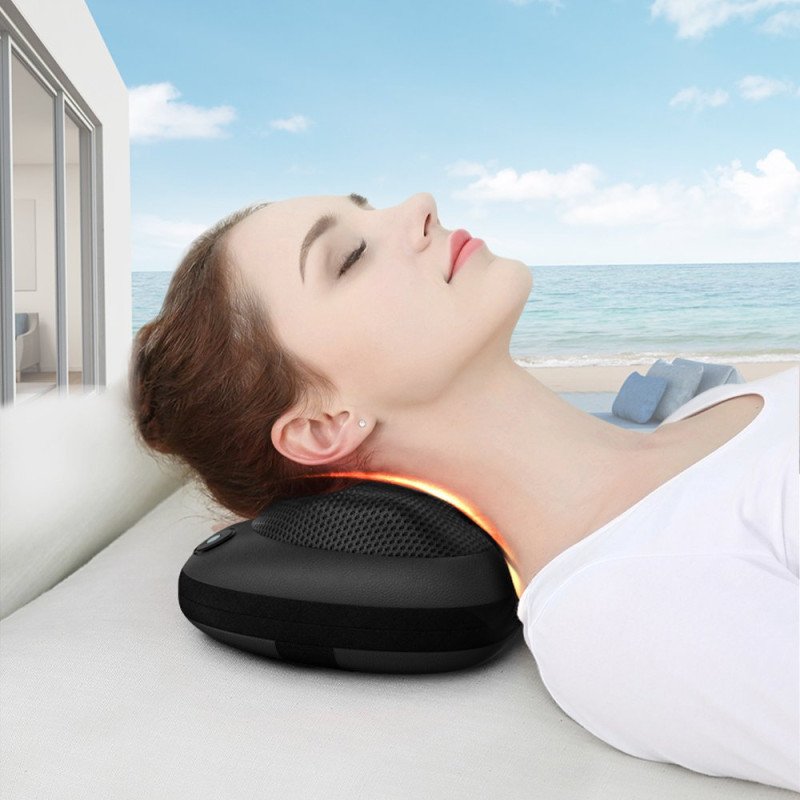 Multifunctional electric home car dual-purpose shoulder and neck massager instrument neck smart single and double button 4 heads 8 heads massage pillow