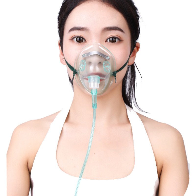 Oxygen mask, medical breathing mask, oxygen concentrator accessories, oxygen tube mask, household oxygen breathing mask for adults and children, universal