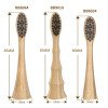 Inorganic biological bamboo replacement brush head suitable for Philip HX6730 electric bamboo toothbrush head