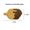 Cute beer creative bottle opener, solid wood refrigerator magnet wooden bottle opener