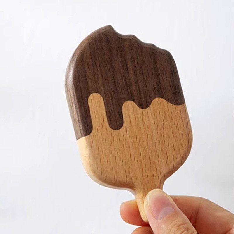Cute beer creative bottle opener, solid wood refrigerator magnet wooden bottle opener