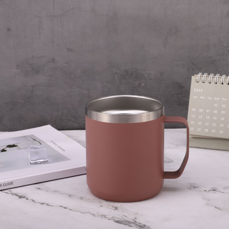 Double-layer vacuum with handle car cup,beer cup,304 stainless steel foreign trade office water cup