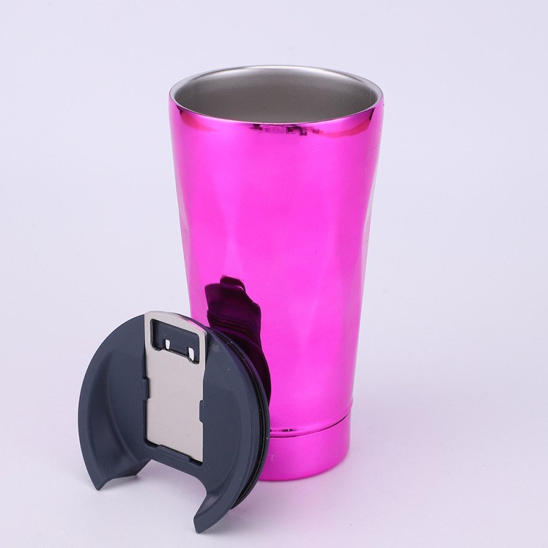 Wholesale beer cup electroplating gradient style double-layer stainless steel thermos cup,large capacity ice cup car cup