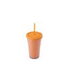 Creative double-layer plastic cup with high appearance,men and women summer straw water cup,portable coffee gift cup with printed logo