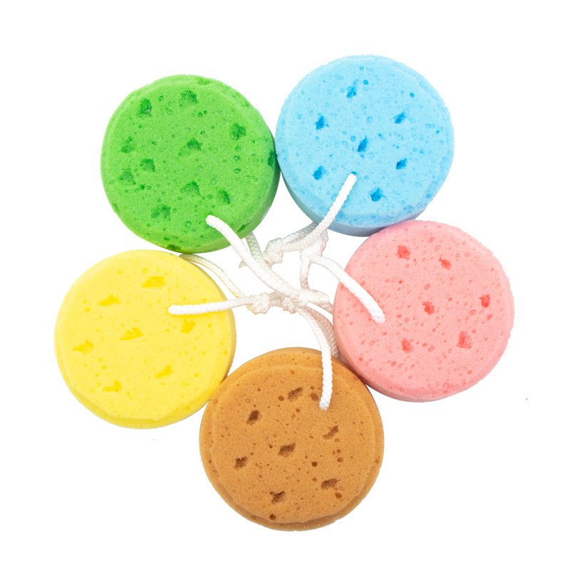 Round bath seaweed bath sponge children's bath sponge bath sponge honeycomb foaming bath