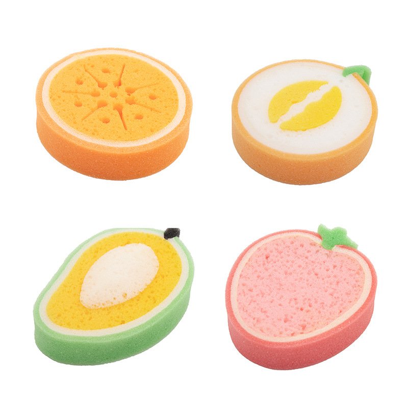 Kitchen Supplies Creative Magic Wipe Cartoon Fruit Style Thickened Sponge