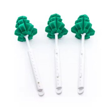 Factory direct sales Christmas tree long-handled telescopic cup brush maternal and infant bottle brush pine thermos cup cleaning brush gift