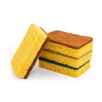 Sisal coconut palm wood pulp sponge block pot brush kitchen dishwashing sponge wipe cleaning supplies scouring pad wood pulp cotton