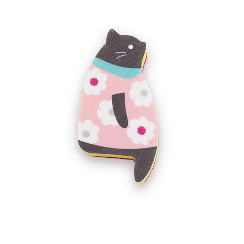 Japanese kitchen cleaning dishwashing sponge sitting cat cute cartoon dishwashing scouring pad sponge wipe