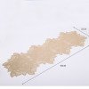 Customizable flower simple irregular placemat PVC hollow hot stamping long placemat table runner flower pattern heat insulation