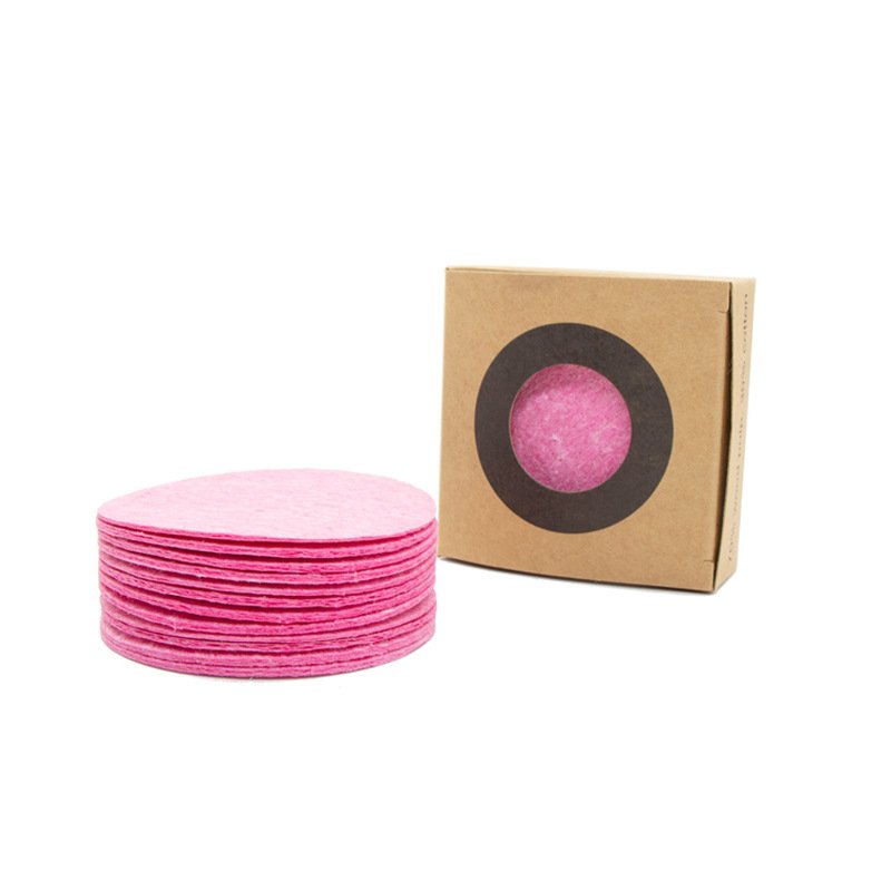 Round multi-color environmentally friendly thin wood pulp cotton makeup remover pad high-end makeup remover cotton