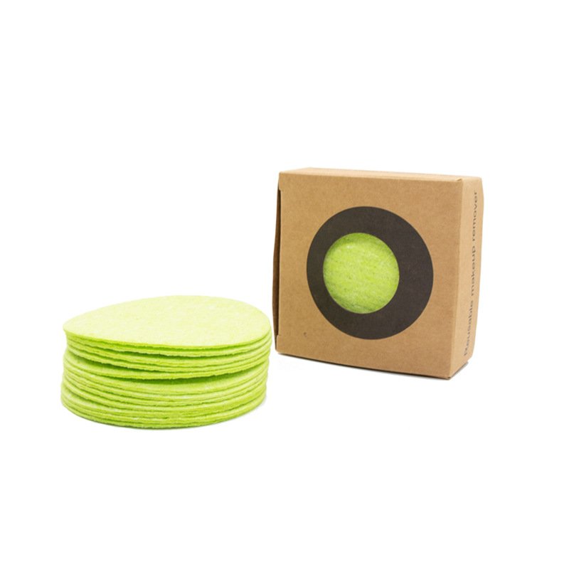 Round multi-color environmentally friendly thin wood pulp cotton makeup remover pad high-end makeup remover cotton