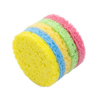 Compressed wood pulp cotton facial cleansing sponge thickened facial cleansing sponge massage beauty cleansing makeup cotton sponge
