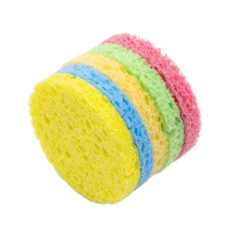 Compressed wood pulp cotton facial cleansing sponge thickened facial cleansing sponge massage beauty cleansing makeup cotton sponge