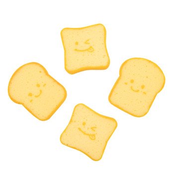 Super creative thickened toast sponge cartoon wood pulp sponge kitchen cleaning bread shape dishwashing sponge