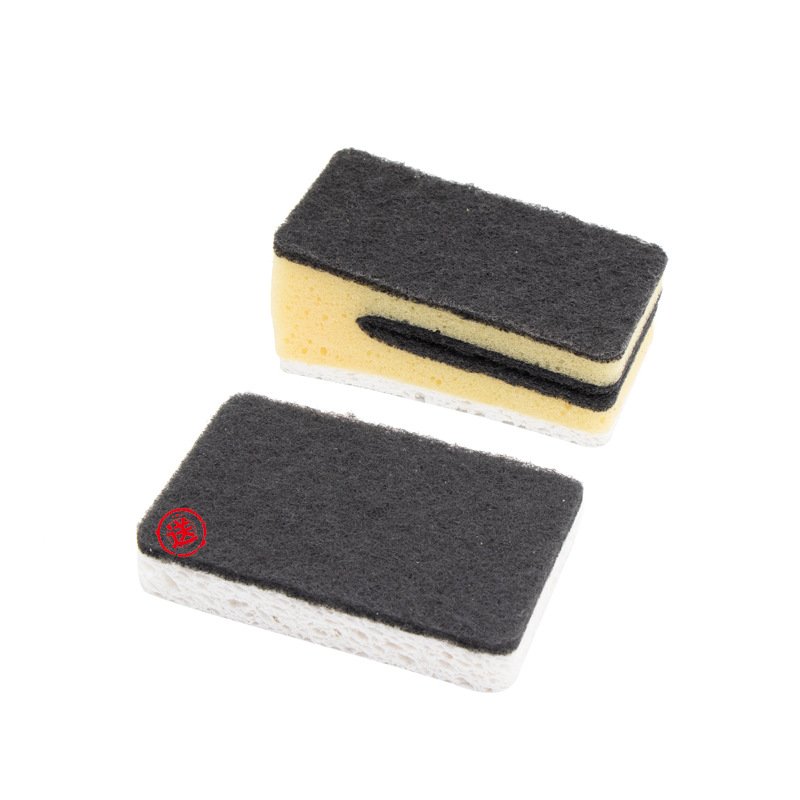 Super Rice U-shaped knife sponge wipe thickened scouring pad kitchen cleaning magic wood pulp sponge dishwashing artifact