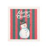 Christmas cartoon printed wood pulp cotton dishcloth, absorbent, non-stick to oil, easy to clean, biodegradable kitchen rag