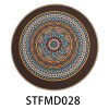 Non-slip imitation hemp rubber bottom placemat, home decorative mat, insulating table mat, customizable pattern, round shape