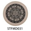 Non-slip imitation hemp rubber bottom placemat, home decorative mat, insulating table mat, customizable pattern, round shape