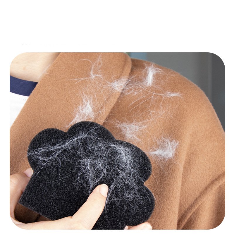 Clothes lint remover, washing machine cat hair sponge, wet and dry pet hair-sticking cat paw clothes brush