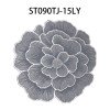 PVC rose base hot stamping placemat non-slip hot stamping coaster pattern creative decoration home hotel dining table