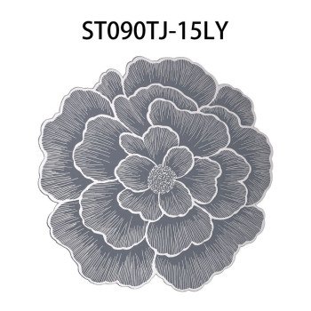 PVC rose base hot stamping placemat non-slip hot stamping coaster pattern creative decoration home hotel dining table