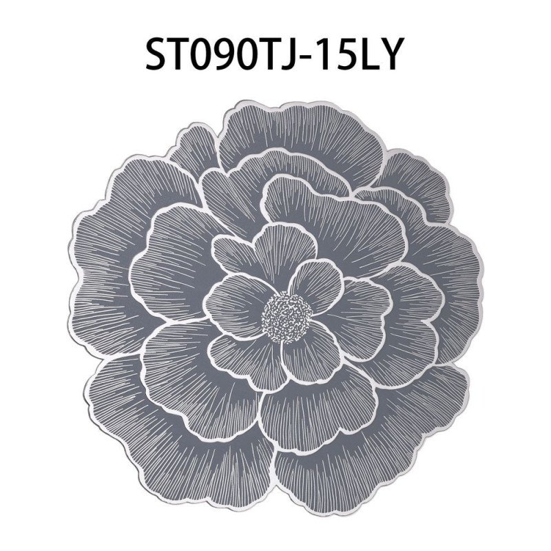 PVC rose base hot stamping placemat non-slip hot stamping coaster pattern creative decoration home hotel dining table