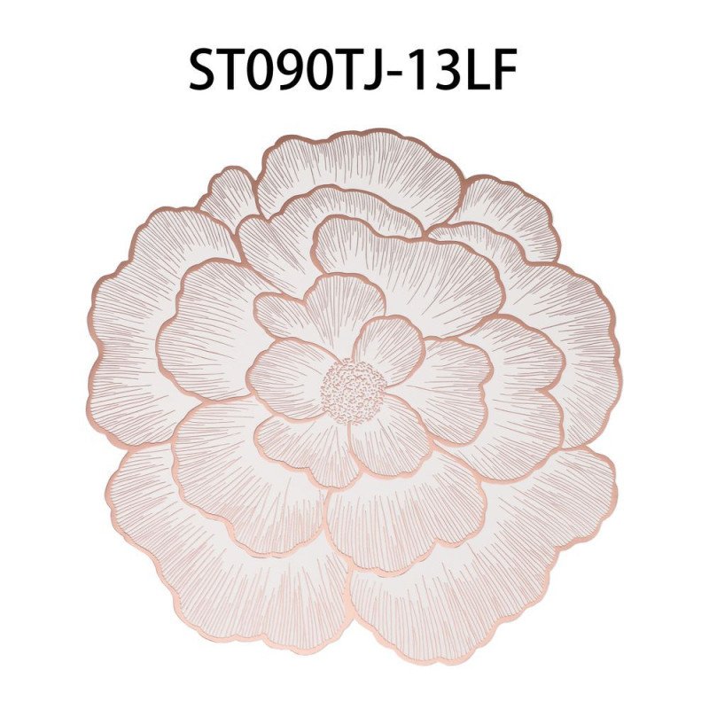 PVC rose base hot stamping placemat non-slip hot stamping coaster pattern creative decoration home hotel dining table
