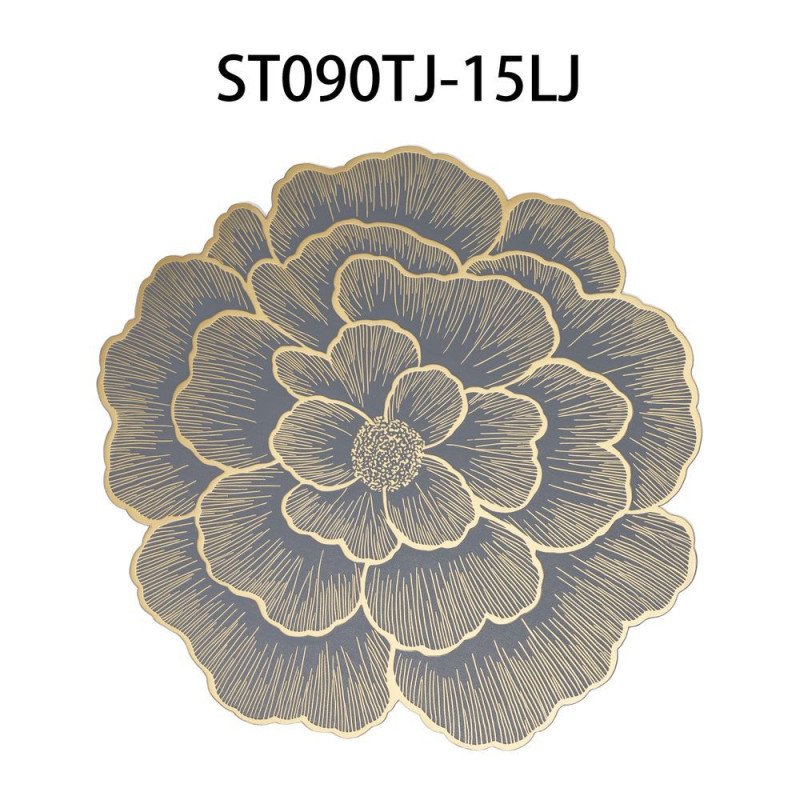 PVC rose base hot stamping placemat non-slip hot stamping coaster pattern creative decoration home hotel dining table