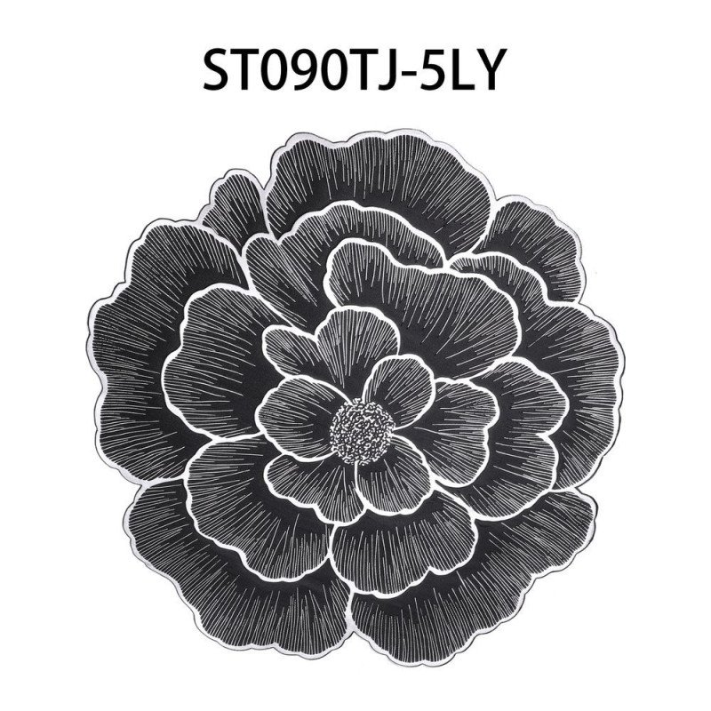 PVC rose base hot stamping placemat non-slip hot stamping coaster pattern creative decoration home hotel dining table
