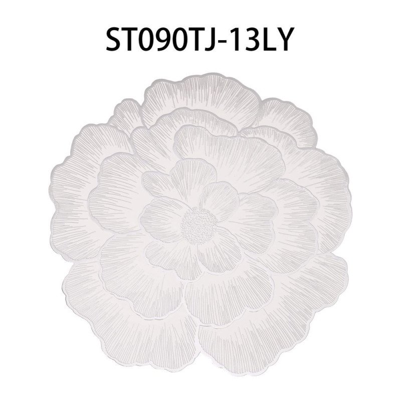 PVC rose base hot stamping placemat non-slip hot stamping coaster pattern creative decoration home hotel dining table