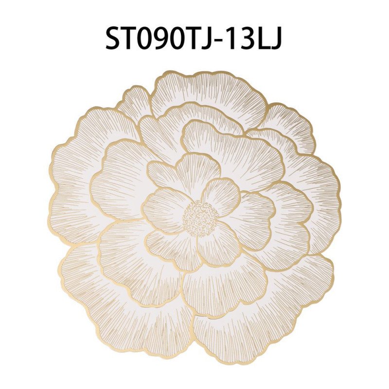 PVC rose base hot stamping placemat non-slip hot stamping coaster pattern creative decoration home hotel dining table
