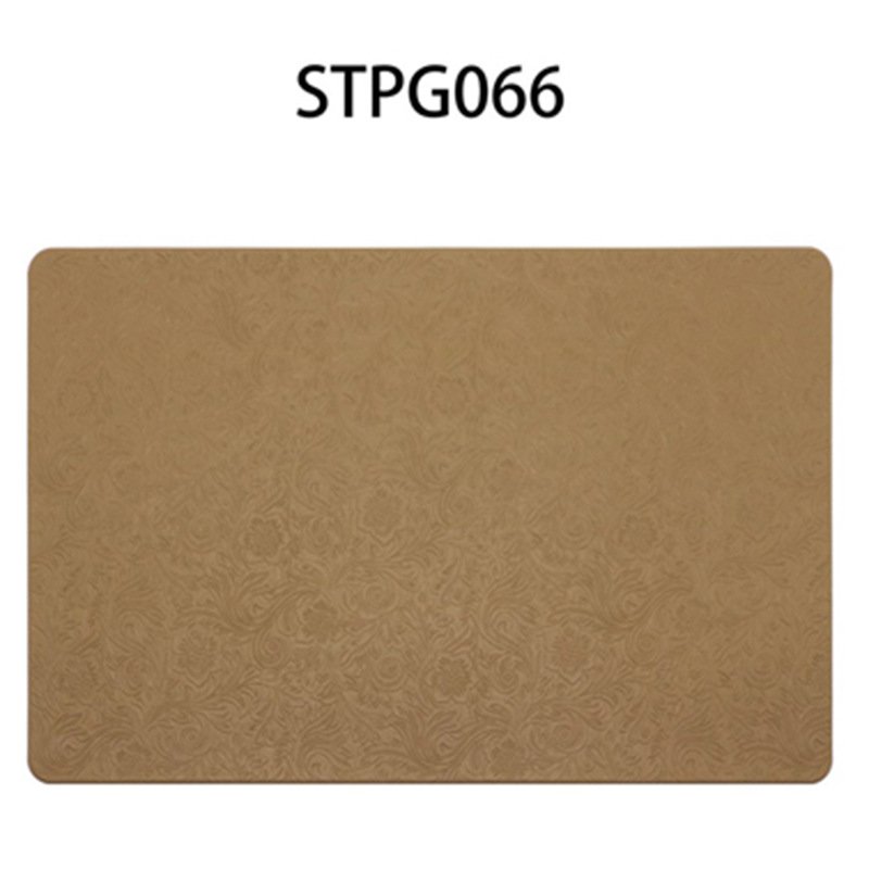 Solid color simple leather placemats waterproof, oil-proof and wear-resistant placemats European-style household easy-to-clean double-layer insulated table mats