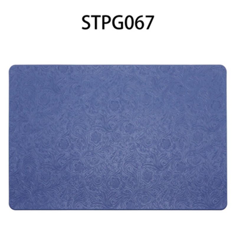 Solid color simple leather placemats waterproof, oil-proof and wear-resistant placemats European-style household easy-to-clean double-layer insulated table mats