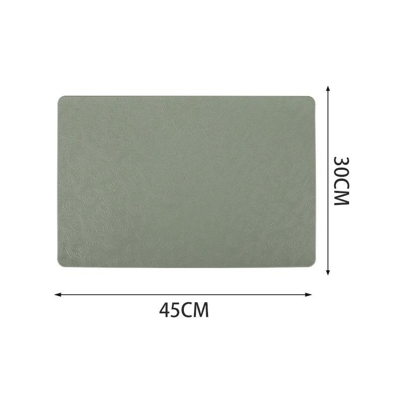 Solid color simple leather placemats waterproof, oil-proof and wear-resistant placemats European-style household easy-to-clean double-layer insulated table mats