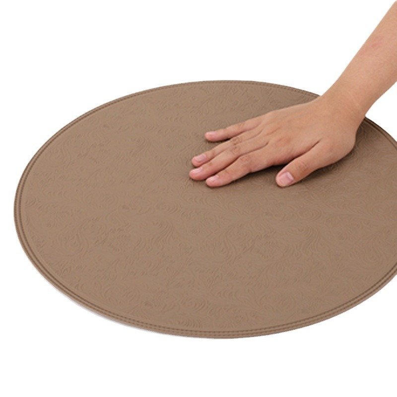 Solid color simple leather placemats waterproof, oil-proof and wear-resistant placemats European-style household easy-to-clean double-layer insulated table mats