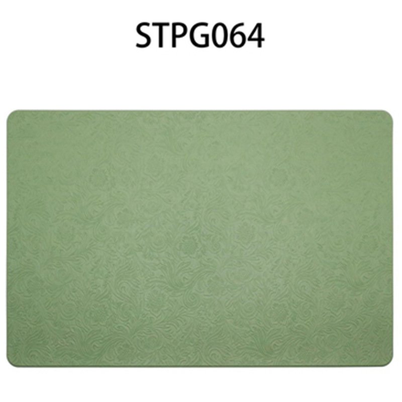 Solid color simple leather placemats waterproof, oil-proof and wear-resistant placemats European-style household easy-to-clean double-layer insulated table mats