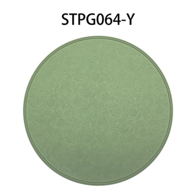 Solid color simple leather placemats waterproof, oil-proof and wear-resistant placemats European-style household easy-to-clean double-layer insulated table mats