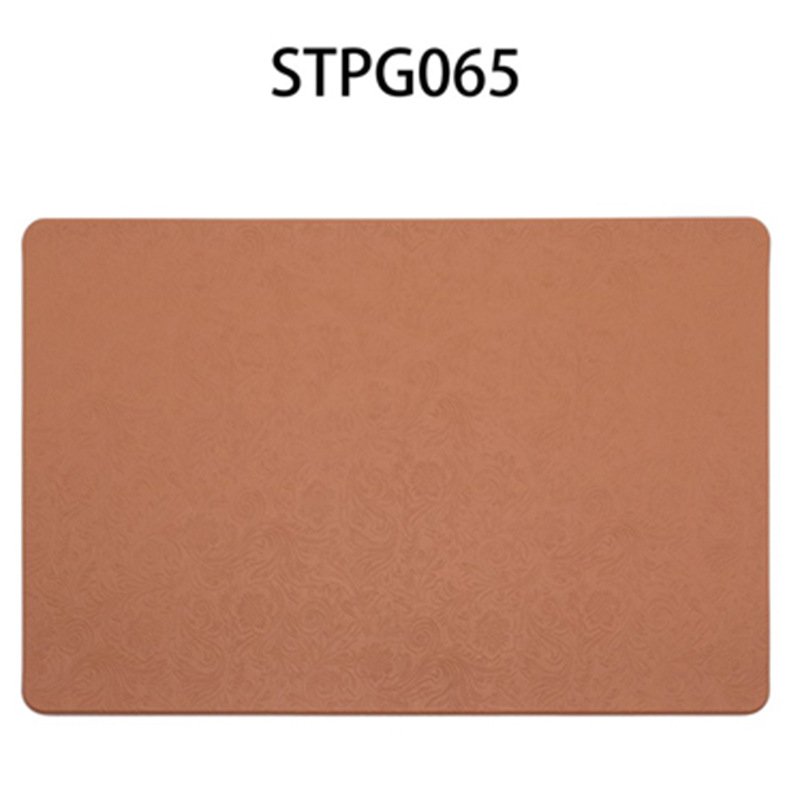 Solid color simple leather placemats waterproof, oil-proof and wear-resistant placemats European-style household easy-to-clean double-layer insulated table mats