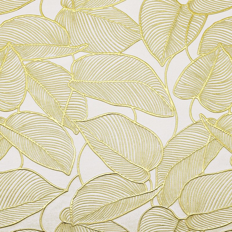 Thickened hot stamping placemat PVC insulated table mat waterproof and oil-proof cross-border Amazon leaf style Western place mat