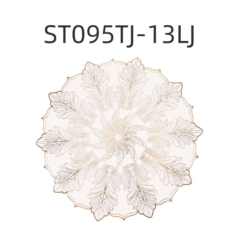 Anti-scalding dining table mat Nordic style waterproof PVC bronzing Western dining mat insulated and high temperature resistant household light luxury simple meal