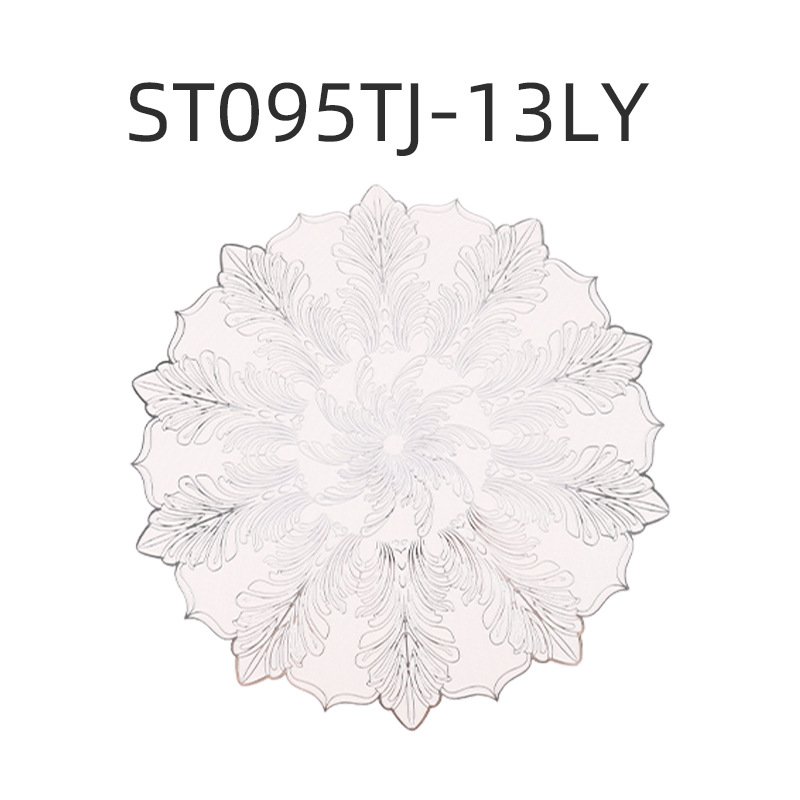 Anti-scalding dining table mat Nordic style waterproof PVC bronzing Western dining mat insulated and high temperature resistant household light luxury simple meal