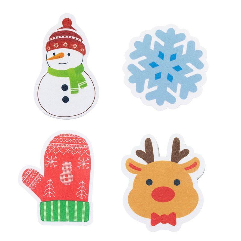 Christmas sponge to wipe dishes cross-border best-selling dishwashing cotton three-layer thickened scouring pad dishwashing sponge